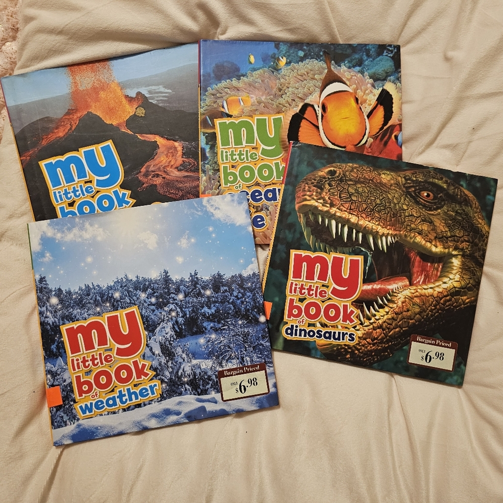 My Little Book Set - Weather, Ocean, Dinosaurs And Volcanos